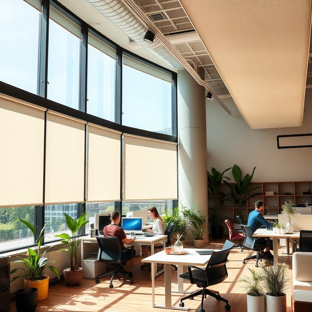 Persiana instalada em ambiente moderno